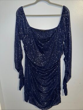 Stretch Sheer Sleeves Dress